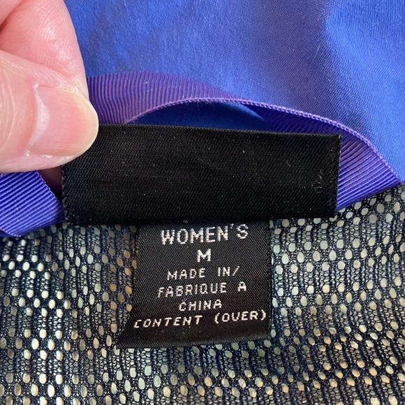 Patagonia Women's Medium Blue Gor-tex 2 Way Zipper Closure Hooded Lined Jacket - Picture 7 of 11